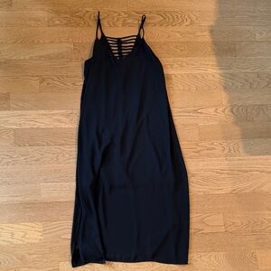 Everly Black Strappy Maxi Dress with Braided Back Detail